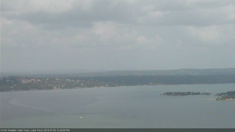 Lake Travis webcam, July 3, 2019 11:30 AM CT