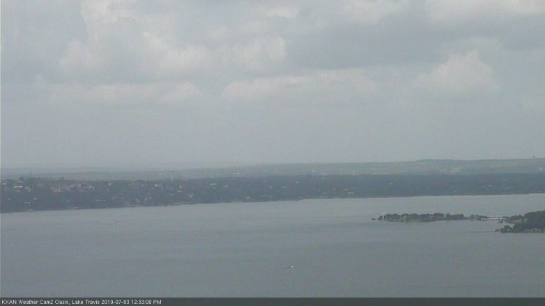 Lake Travis webcam, July 3, 2019 11:35 AM CT