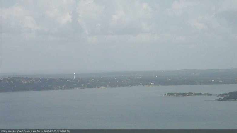 Lake Travis webcam, July 3, 2019 11:40 AM CT