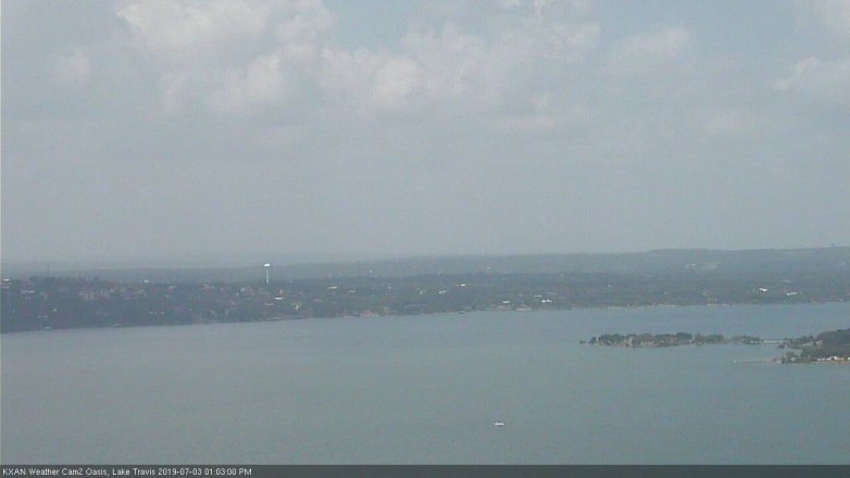 Lake Travis webcam, July 3, 2019 12:05 PM CT