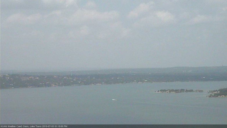 Lake Travis webcam, July 3, 2019 12:20 PM CT