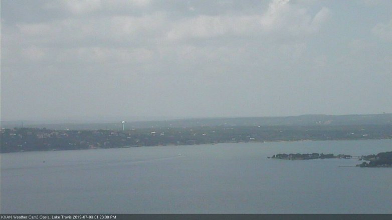 Lake Travis webcam, July 3, 2019 12:25 PM CT