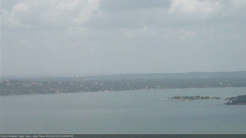 Lake Travis webcam, July 3, 2019 12:30 PM CT
