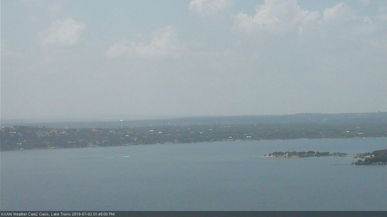 Lake Travis webcam, July 3, 2019 12:50 PM CT