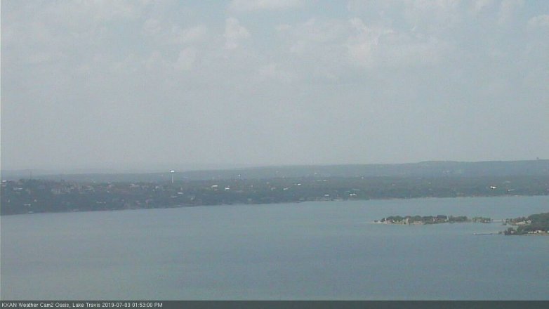 Lake Travis webcam, July 3, 2019 12:55 PM CT