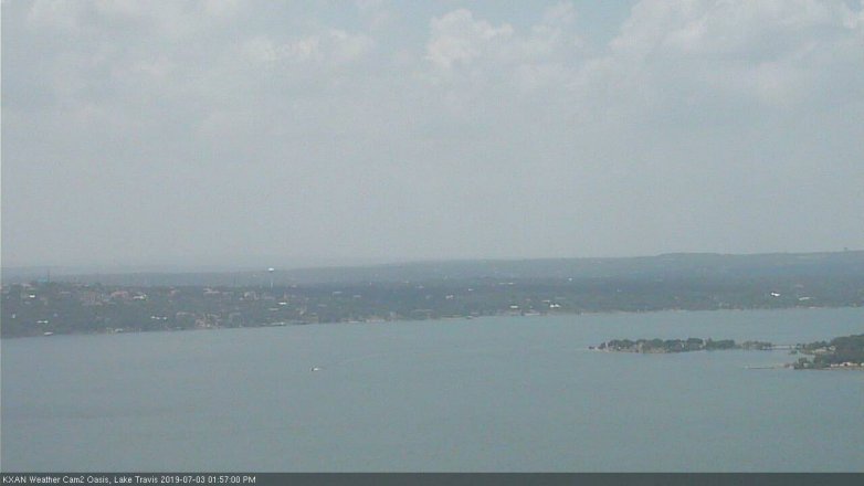 Lake Travis webcam, July 3, 2019 1:00 PM CT