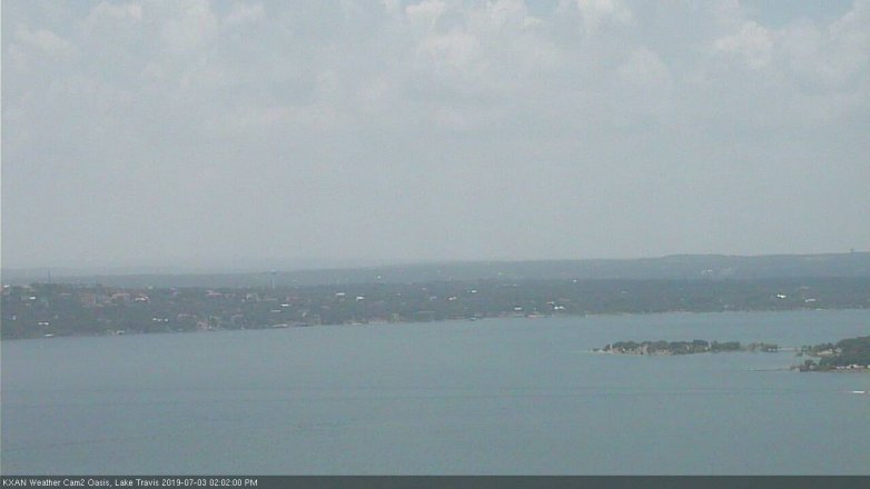 Lake Travis webcam, July 3, 2019 1:05 PM CT