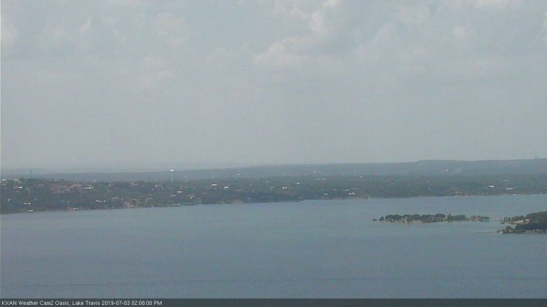 Lake Travis webcam, July 3, 2019 1:10 PM CT