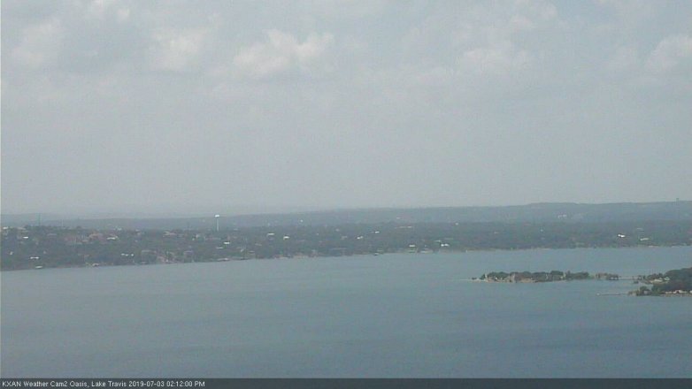 Lake Travis webcam, July 3, 2019 1:15 PM CT