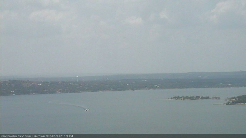 Lake Travis webcam, July 3, 2019 1:20 PM CT
