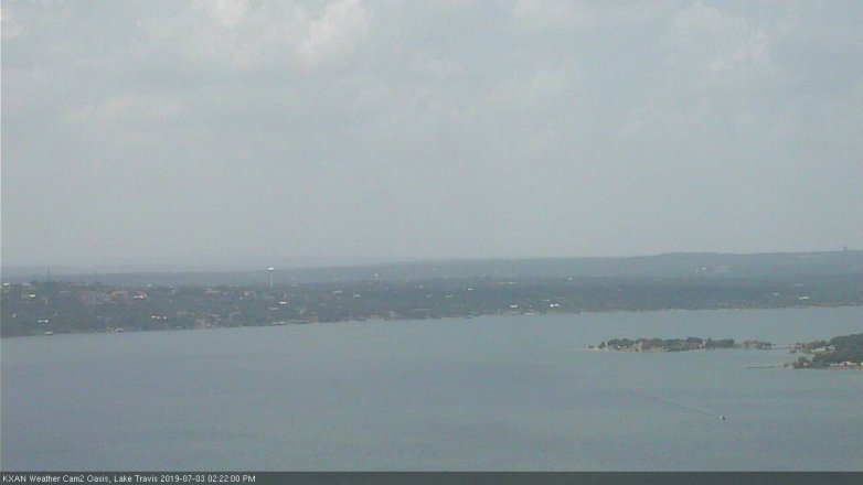 Lake Travis webcam, July 3, 2019 1:25 PM CT