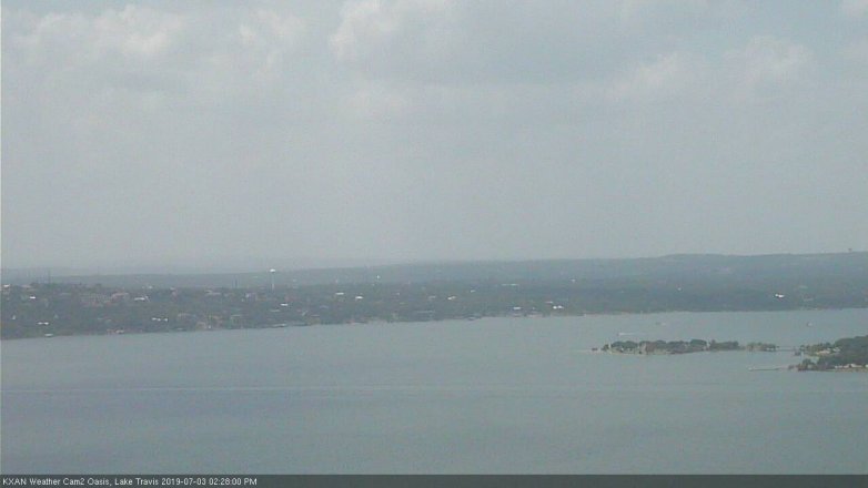 Lake Travis webcam, July 3, 2019 1:30 PM CT