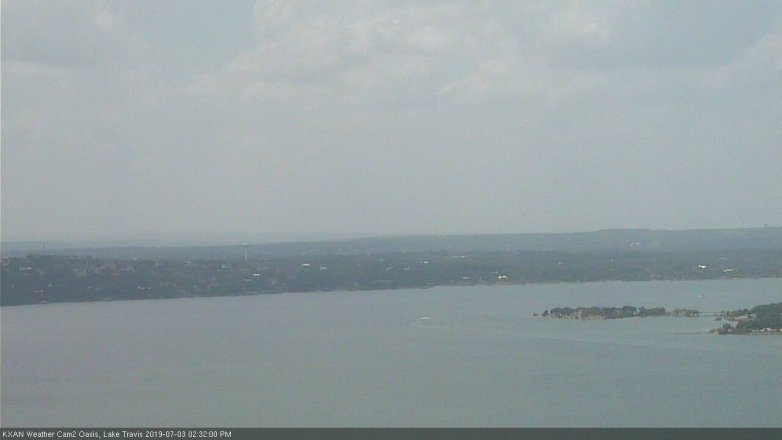 Lake Travis webcam, July 3, 2019 1:35 PM CT