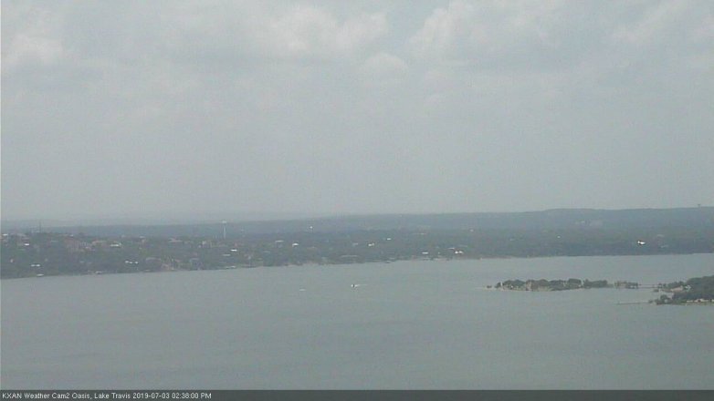 Lake Travis webcam, July 3, 2019 1:40 PM CT