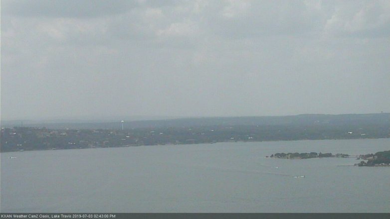 Lake Travis webcam, July 3, 2019 1:45 PM CT