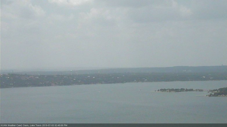 Lake Travis webcam, July 3, 2019 1:50 PM CT