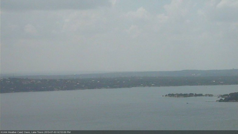 Lake Travis webcam, July 3, 2019 1:55 PM CT