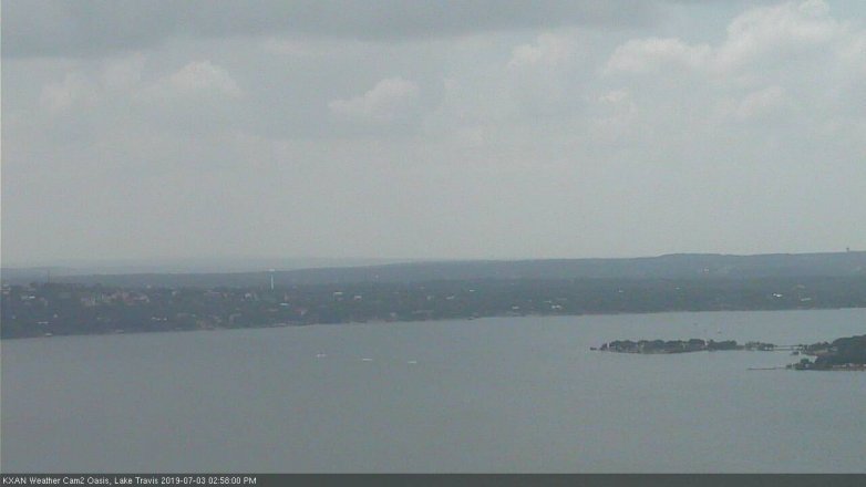Lake Travis webcam, July 3, 2019 2:00 PM CT