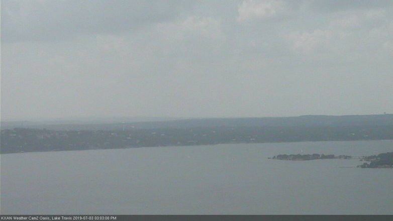 Lake Travis webcam, July 3, 2019 2:05 PM CT
