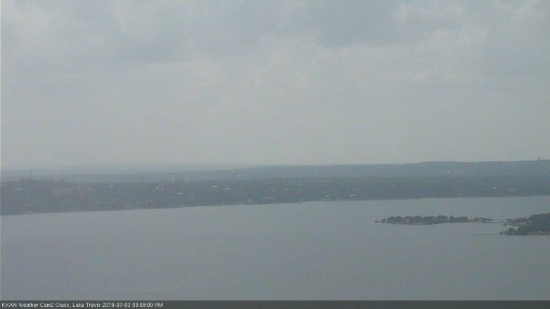 Lake Travis webcam, July 3, 2019 2:10 PM CT