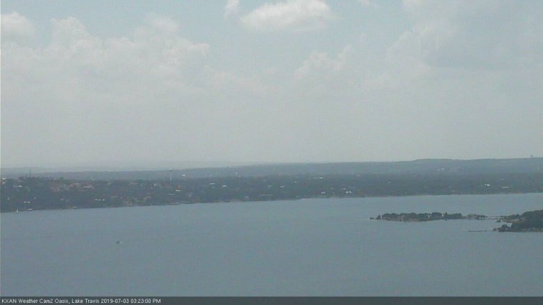 Lake Travis webcam, July 3, 2019 2:25 PM CT
