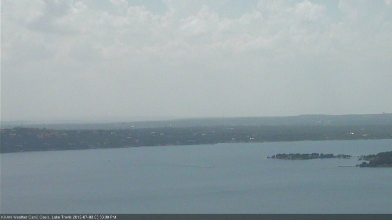 Lake Travis webcam, July 3, 2019 2:35 PM CT