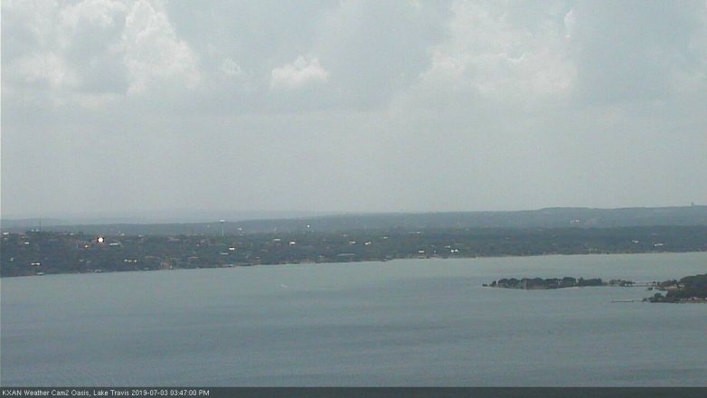 Lake Travis webcam, July 3, 2019 2:50 PM CT