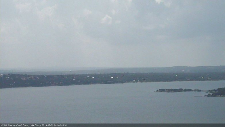 Lake Travis webcam, July 3, 2019 3:20 PM CT