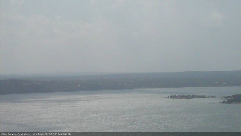 Lake Travis webcam, July 3, 2019 3:30 PM CT