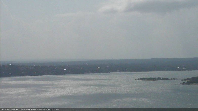Lake Travis webcam, July 3, 2019 3:35 PM CT