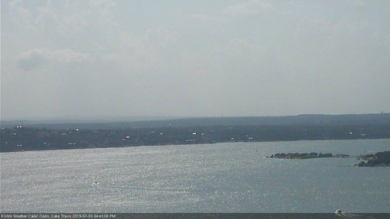 Lake Travis webcam, July 3, 2019 3:45 PM CT