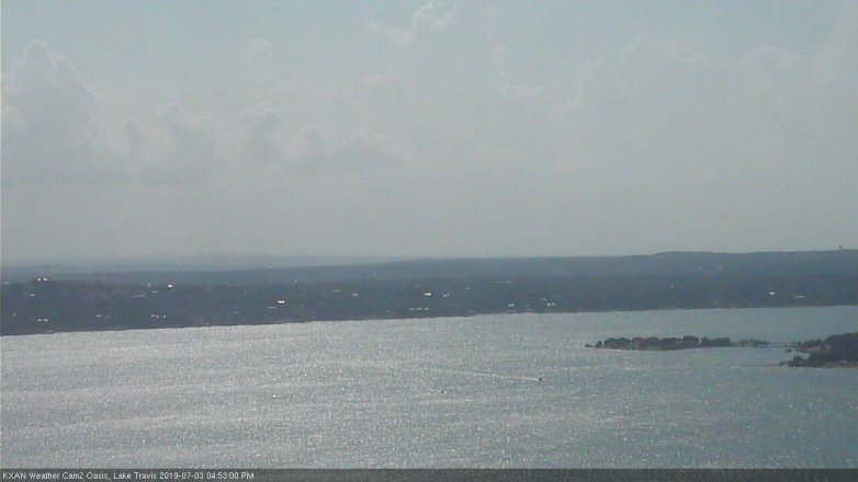 Lake Travis webcam, July 3, 2019 3:55 PM CT