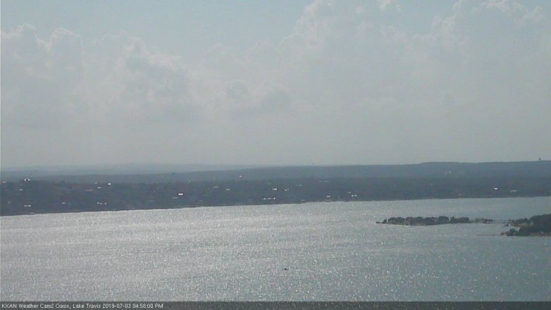 Lake Travis webcam, July 3, 2019 4:00 PM CT