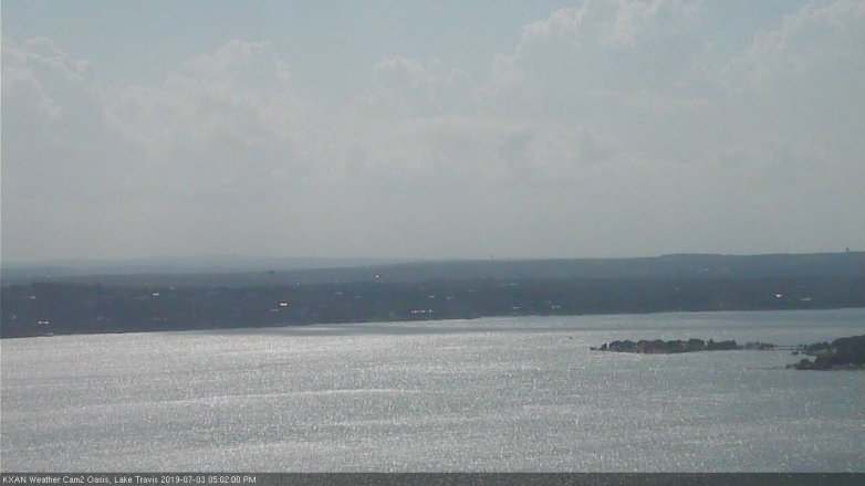 Lake Travis webcam, July 3, 2019 4:05 PM CT