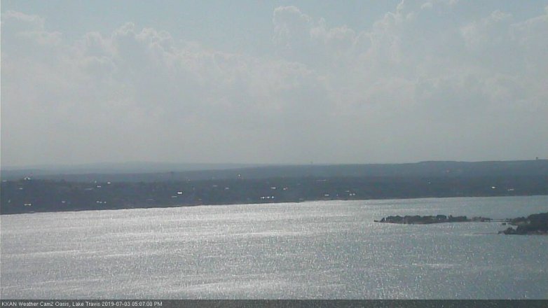 Lake Travis webcam, July 3, 2019 4:10 PM CT