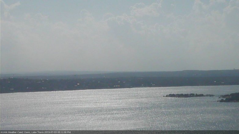 Lake Travis webcam, July 3, 2019 4:15 PM CT
