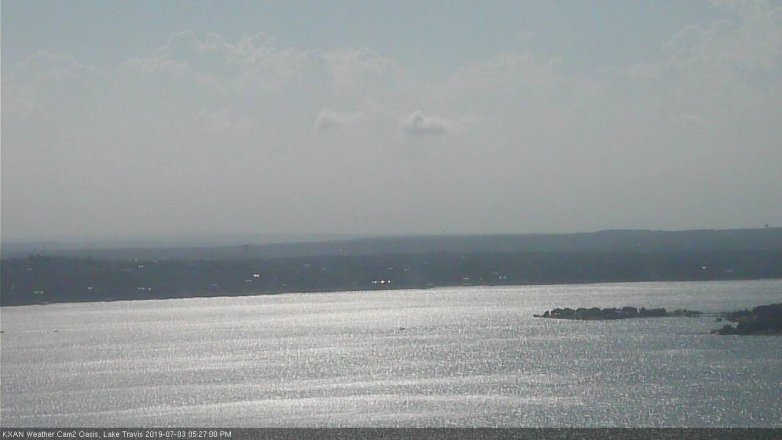 Lake Travis webcam, July 3, 2019 4:30 PM CT