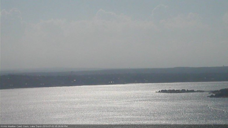 Lake Travis webcam, July 3, 2019 4:40 PM CT