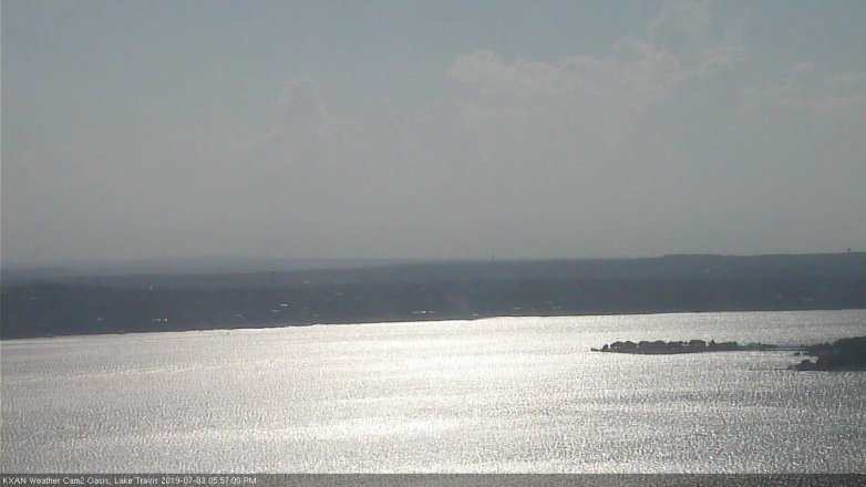 Lake Travis webcam, July 3, 2019 5:00 PM CT