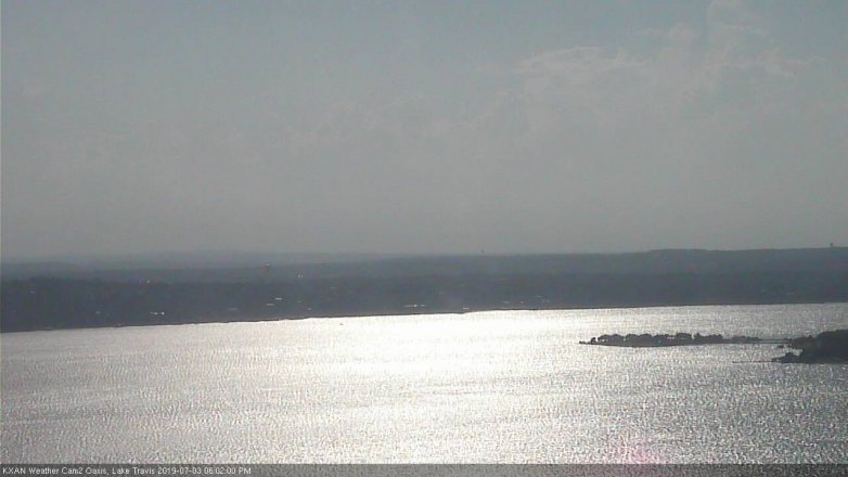 Lake Travis webcam, July 3, 2019 5:05 PM CT