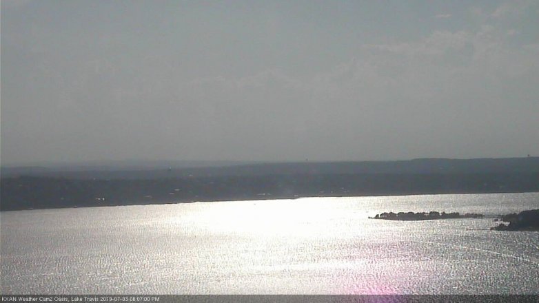Lake Travis webcam, July 3, 2019 5:10 PM CT