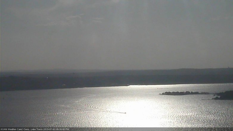 Lake Travis webcam, July 3, 2019 5:40 PM CT