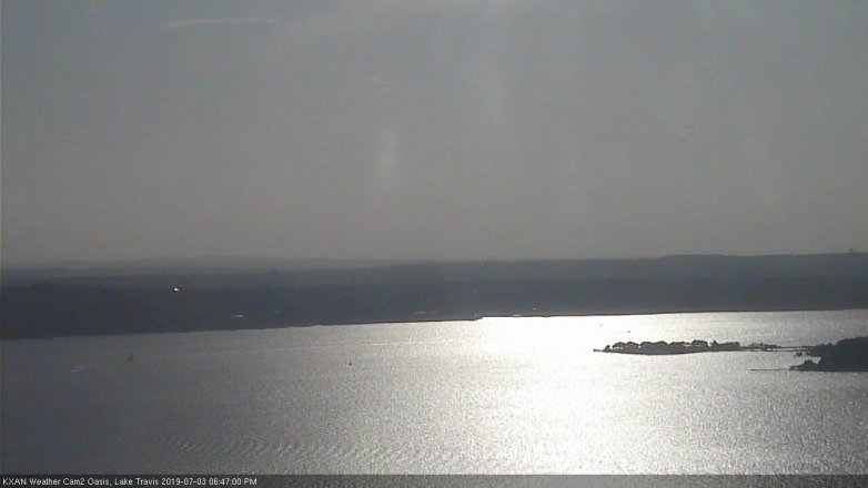 Lake Travis webcam, July 3, 2019 5:50 PM CT