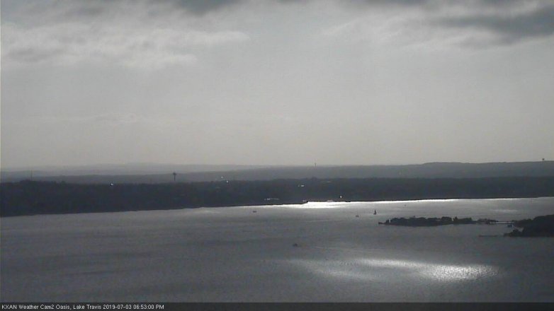 Lake Travis webcam, July 3, 2019 5:55 PM CT