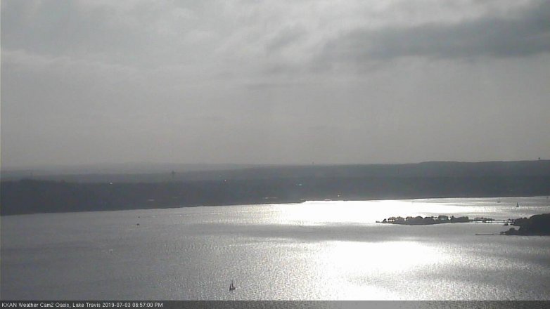 Lake Travis webcam, July 3, 2019 6:00 PM CT