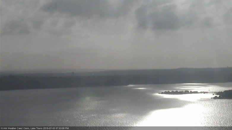 Lake Travis webcam, July 3, 2019 6:05 PM CT