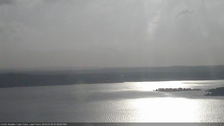 Lake Travis webcam, July 3, 2019 6:10 PM CT