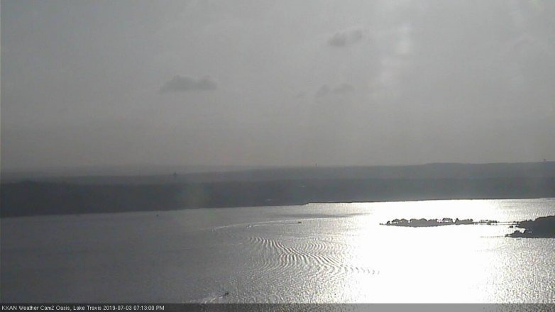 Lake Travis webcam, July 3, 2019 6:15 PM CT