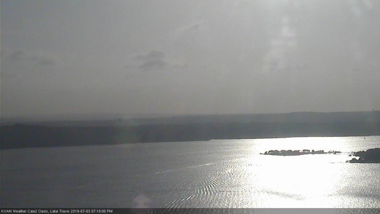 Lake Travis webcam, July 3, 2019 6:20 PM CT