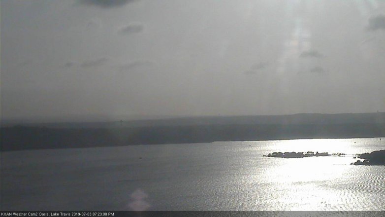 Lake Travis webcam, July 3, 2019 6:25 PM CT